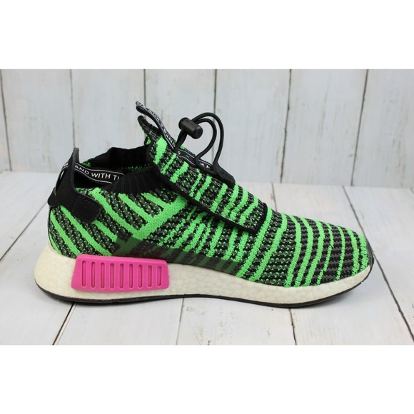 Adidas Originals NMD TS1 Primeknit Men\'s 9 Watermelon Green Knit Sneakers main image 8